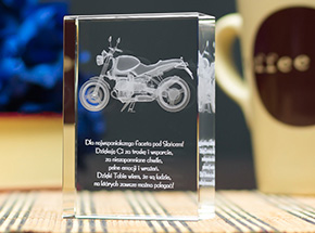 Prezent dla Taty • Motocykl 3D ~ średnia statuetka